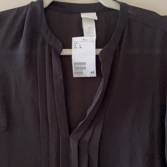 H&M Black lightweight Tunic with Pin-tucks - NWT 6 - Picture 7 of 8